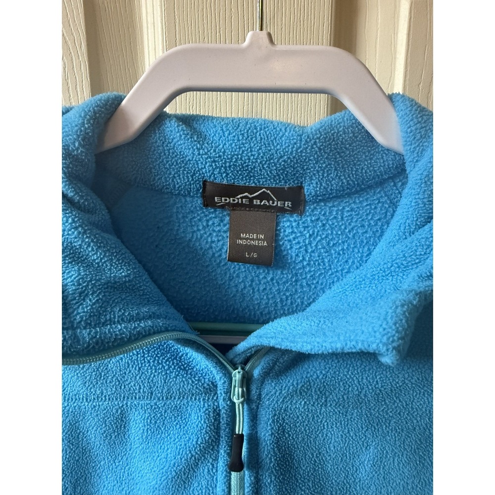 Eddie Bauer Women's Fleece Quarter Zip Pullover Blue Size‎ Large - Picture 3 of 8